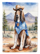 Afghan Hound Cowboy Welcome  Garden Flag – Decorative Garden Flag by Caroline's Treasures