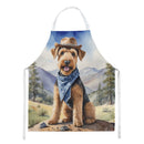 Airedale Terrier Cowboy Welcome Apron – Artist-Designed Kitchen, BBQ & Craft Apron