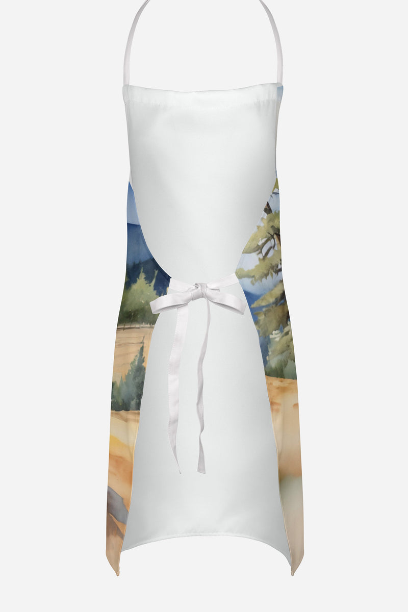 Akita Cowboy Welcome Apron – Artist-Designed Kitchen, BBQ & Craft Apron