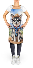 Alaskan Klee Kai Cowboy Welcome Apron – Artist-Designed Kitchen, BBQ & Craft Apron