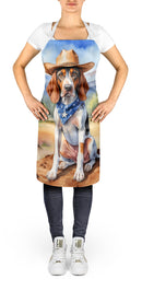 American English Coonhound Cowboy Welcome Apron – Artist-Designed Kitchen, BBQ & Craft Apron