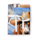 American English Coonhound Cowboy Welcome Apron – Artist-Designed Kitchen, BBQ & Craft Apron