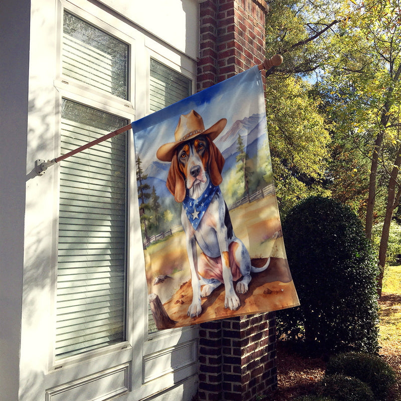 American English Coonhound Cowboy Welcome House Flag