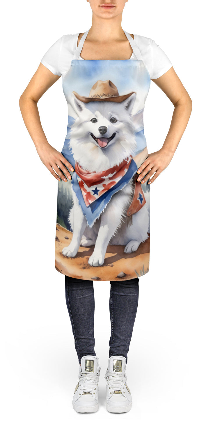 American Eskimo Cowboy Welcome Apron – Artist-Designed Kitchen, BBQ & Craft Apron