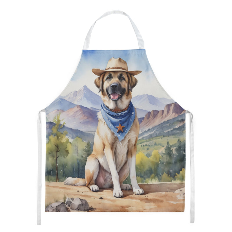 Anatolian Shepherd Cowboy Welcome Apron – Artist-Designed Kitchen, BBQ & Craft Apron
