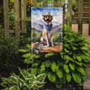 Anatolian Shepherd Cowboy Welcome Garden Flag – Western Dog Yard Decor with Mountain Landscape