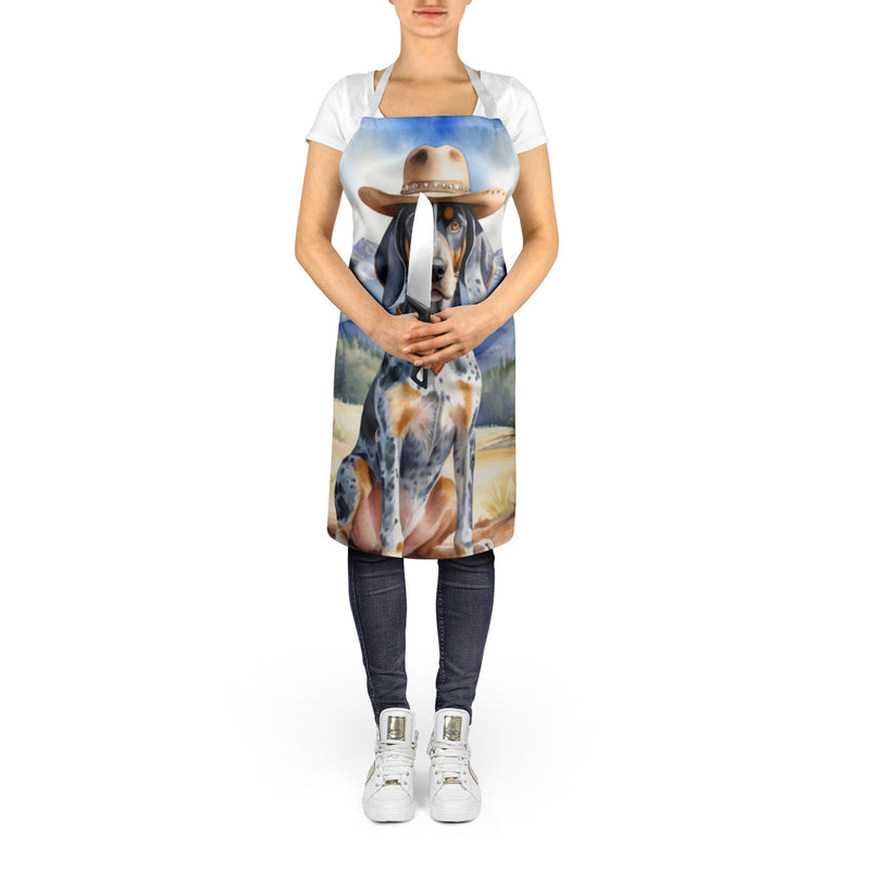 Bluetick Coonhound Cowboy Welcome Apron – Artist-Designed Kitchen, BBQ & Craft Apron