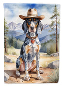 Bluetick Coonhound Cowboy Welcome House Flag