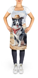 Border Collie Cowboy Welcome Apron – Artist-Designed Kitchen, BBQ & Craft Apron