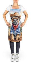 Border Terrier Cowboy Welcome Apron – Artist-Designed Kitchen, BBQ & Craft Apron