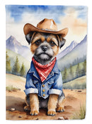 Border Terrier Cowboy Welcome House Flag
