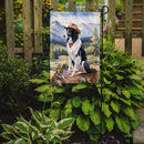 Borzoi Cowboy Welcome Garden Flag – Western Dog Yard Decor with Mountain Landscape