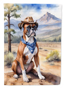 Boxer Cowboy Welcome House Flag