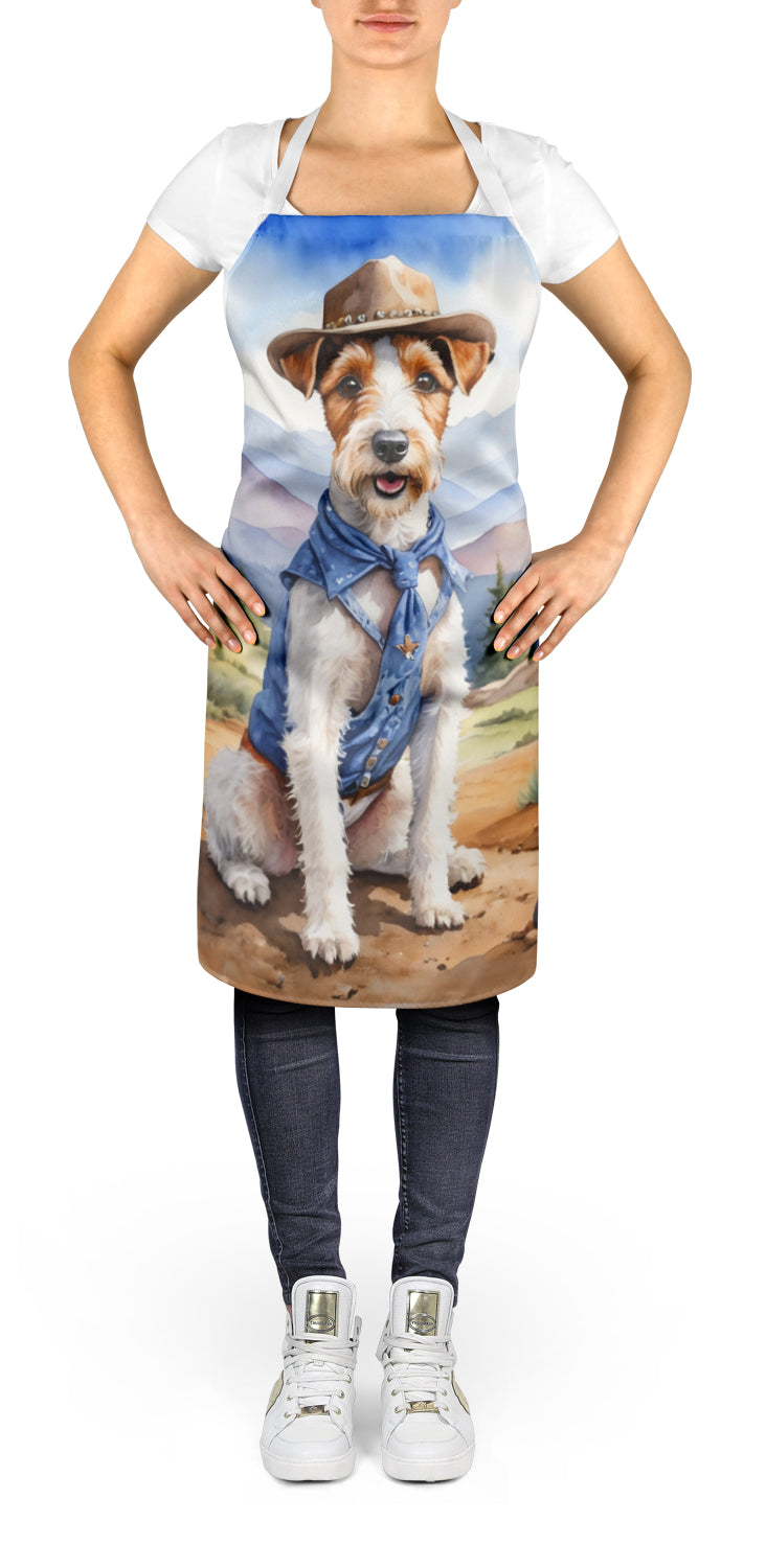Fox Terrier Cowboy Welcome Apron – Artist-Designed Kitchen, BBQ & Craft Apron