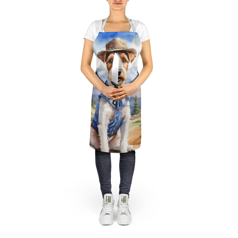 Fox Terrier Cowboy Welcome Apron – Artist-Designed Kitchen, BBQ & Craft Apron