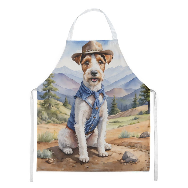 Fox Terrier Cowboy Welcome Apron – Artist-Designed Kitchen, BBQ & Craft Apron