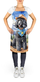 Black Poodle Cowboy Welcome Apron – Artist-Designed Kitchen, BBQ & Craft Apron