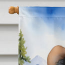 Black Poodle Cowboy Welcome House Flag