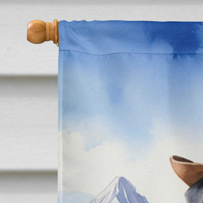 Pug Cowboy Welcome House Flag