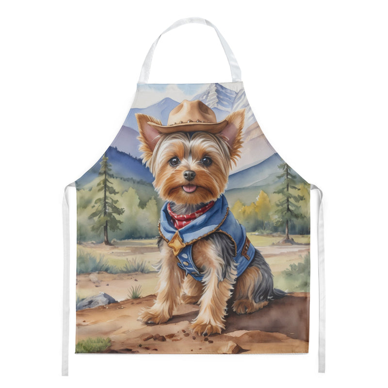 Yorkshire Terrier Yorkie Cowboy Welcome Apron