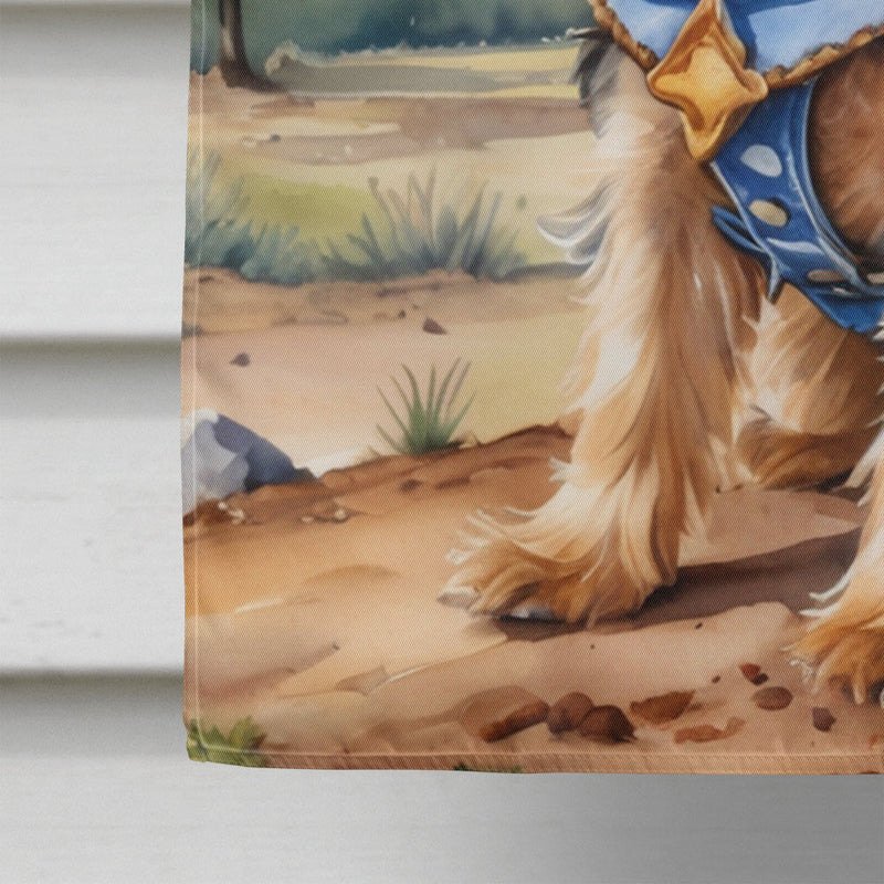 Yorkshire Terrier Yorkie Cowboy Welcome House Flag