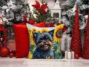Affenpinscher in Sunflowers Throw Pillow - 14x14 Decorative Pillow – Art for Your Home & Patio