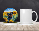 Affenpinscher in Sunflowers Large Sandstone Coasters Pack of 4