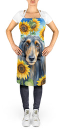 Afghan Hound in Sunflowers Apron – Artist-Designed Kitchen, BBQ & Craft Apron