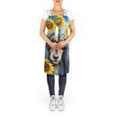 Afghan Hound in Sunflowers Apron – Artist-Designed Kitchen, BBQ & Craft Apron