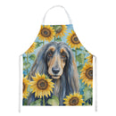 Afghan Hound in Sunflowers Apron – Artist-Designed Kitchen, BBQ & Craft Apron