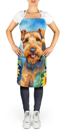 Airedale Terrier in Sunflowers Apron – Artist-Designed Kitchen, BBQ & Craft Apron