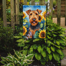 Airedale Terrier in Sunflowers Garden Flag – Bright Dog-Themed Yard Decor