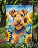 Airedale Terrier in Sunflowers Garden Flag – Bright Dog-Themed Yard Decor