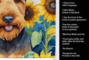 Airedale Terrier in Sunflowers Kitchen Towel