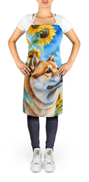 Akita in Sunflowers Apron – Artist-Designed Kitchen, BBQ & Craft Apron