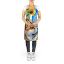 Akita in Sunflowers Apron – Artist-Designed Kitchen, BBQ & Craft Apron
