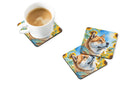 Akita in Sunflowers Coasters - Set of 4 Lightweight Foam, Absorbent Drink Coasters
