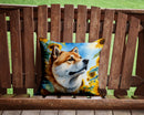 Akita in Sunflowers Throw Pillow - 14x14 Decorative Pillow – Art for Your Home & Patio