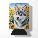 Alaskan Klee Kai in Sunflowers Can or Bottle Hugger