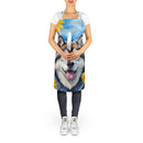 Alaskan Malamute in Sunflowers Apron – Artist-Designed Kitchen, BBQ & Craft Apron