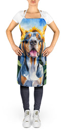 American English Coonhound in Sunflowers Apron – Artist-Designed Kitchen, BBQ & Craft Apron