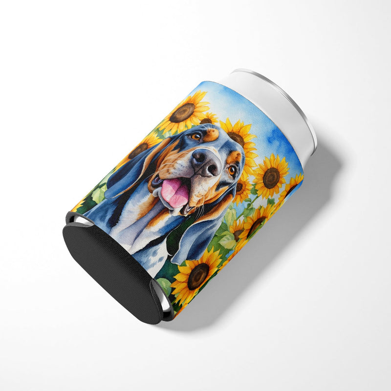American English Coonhound in Sunflowers Can or Bottle Hugger