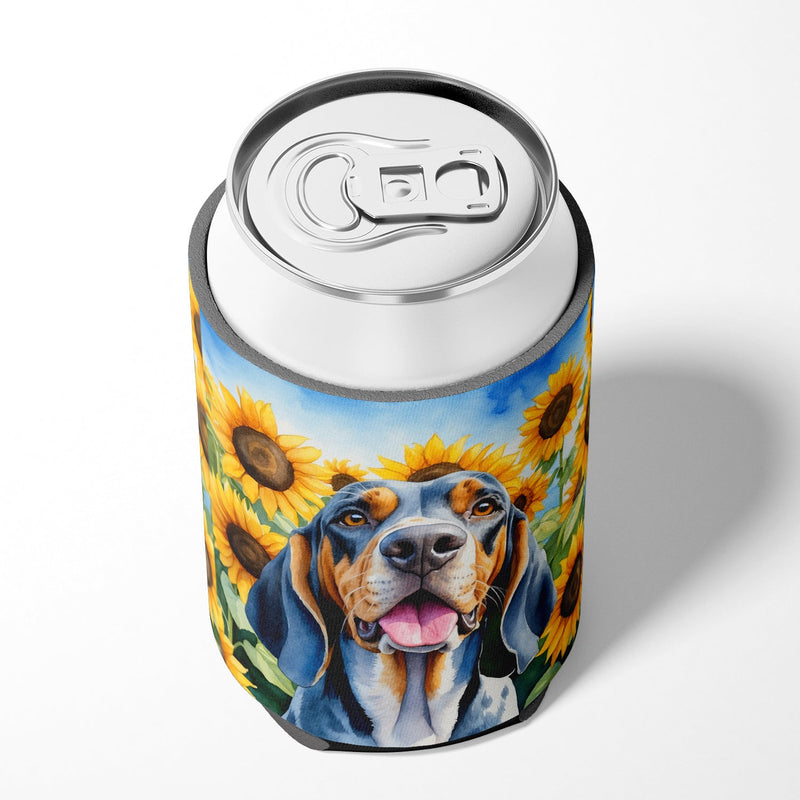 American English Coonhound in Sunflowers Can or Bottle Hugger