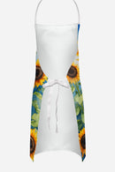 American Eskimo in Sunflowers Apron – Artist-Designed Kitchen, BBQ & Craft Apron