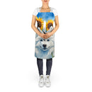 American Eskimo in Sunflowers Apron – Artist-Designed Kitchen, BBQ & Craft Apron