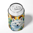 American Eskimo in Sunflowers Can or Bottle Hugger