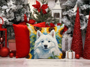 American Eskimo in Sunflowers Throw Pillow - 14x14 Decorative Pillow – Art for Your Home & Patio