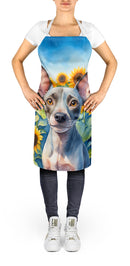American Hairless Terrier in Sunflowers Apron – Artist-Designed Kitchen, BBQ & Craft Apron