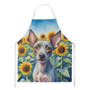 American Hairless Terrier in Sunflowers Apron – Artist-Designed Kitchen, BBQ & Craft Apron