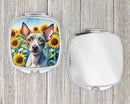 American Hairless Terrier in Sunflowers Compact Mirror – Stylish Purse Mirror with Artistic Covers